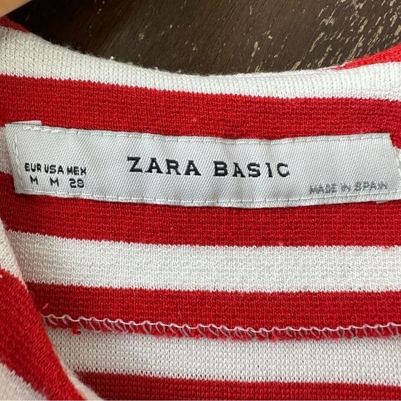 ZARA Sleeveless Knit Striped Bodycon Mini Dress Medium - Picture 3 of 4